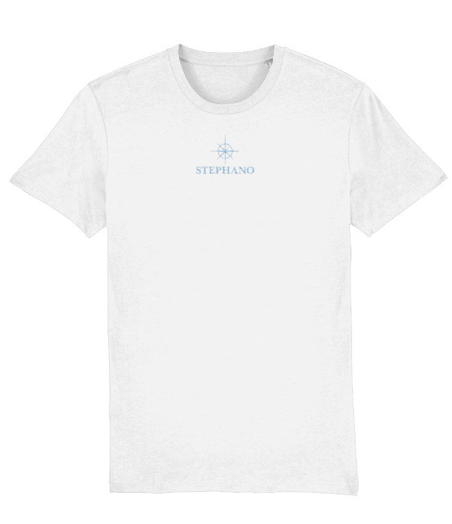 T-shirt geborduurd logo blauw