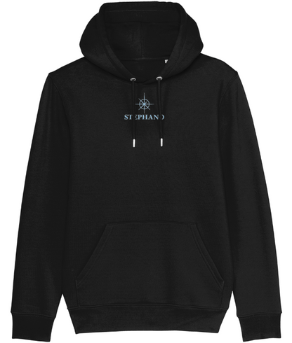 hoodie geborduurd logo blauw