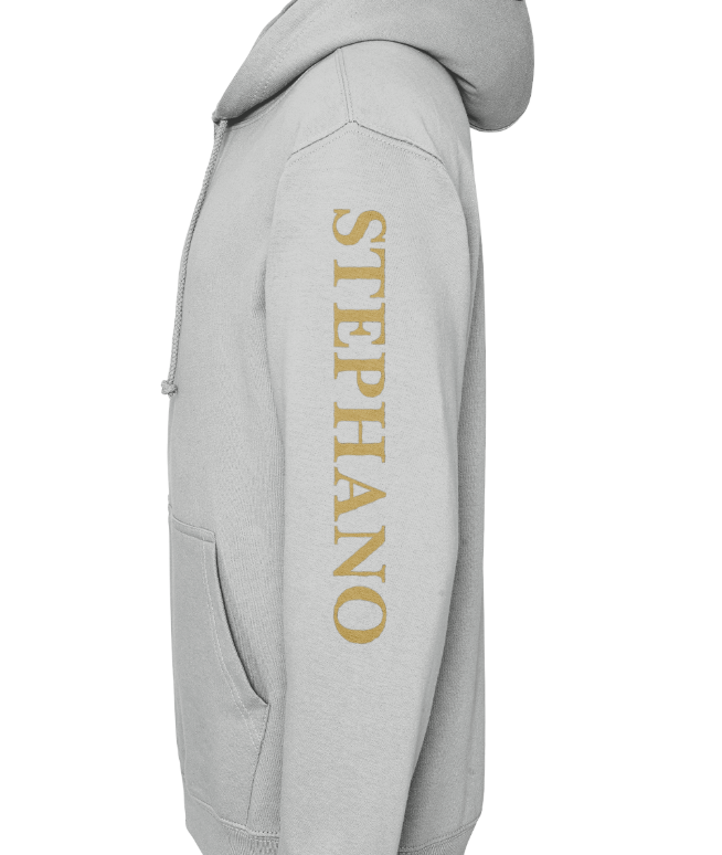 hoodie logo voorkant naam linker mouw