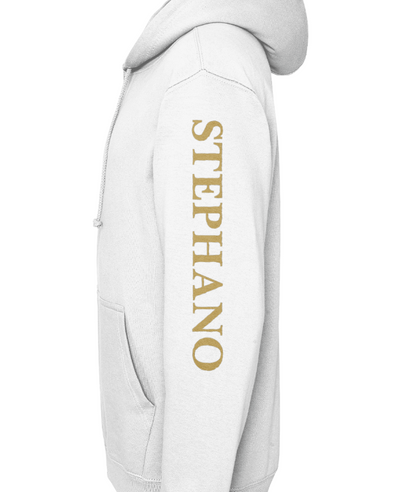 hoodie logo voorkant naam linker mouw