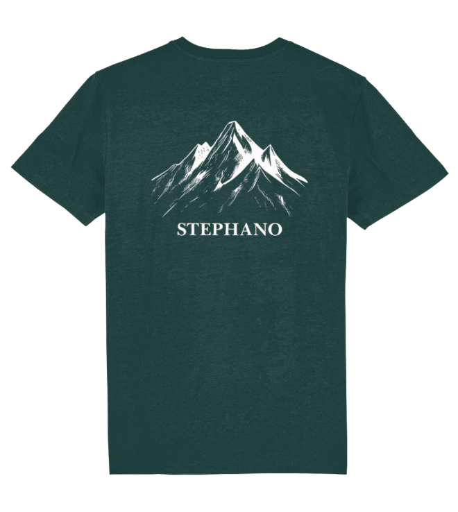  Stephano Mountain Tee groen achterkant
