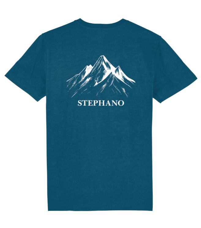  Stephano Mountain Tee Deep Teal achterkant 