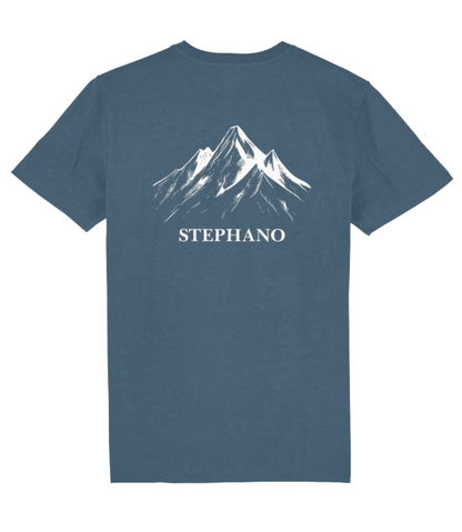 Stephano Mountain Tee Stargazer blauw achterkant 