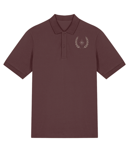 Stephano Signature polo voor heren in burgundy met logo op linker borst