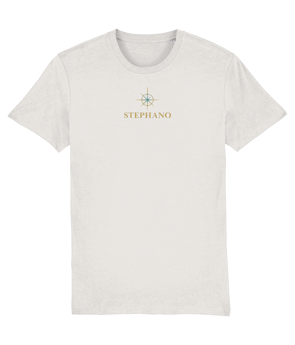 T-shirt stephano tee kompas off white voorkant 