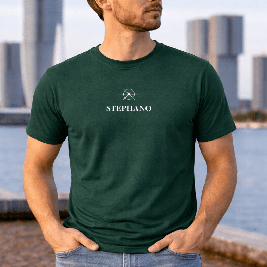 Premium T-shirt Stephano Rotterdam logo wit - stephanoofficial