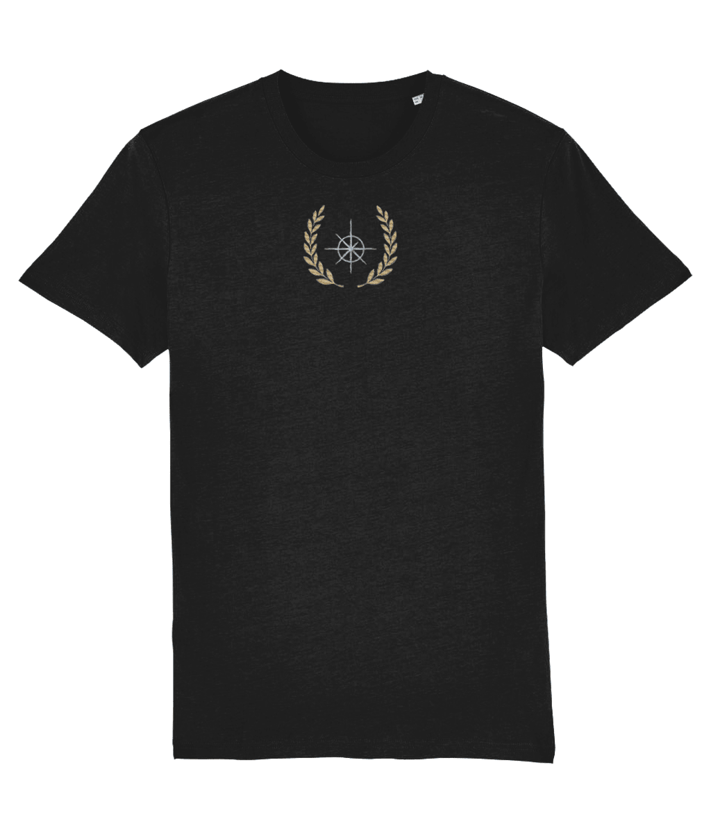 Premium T-shirt geborduurd Stephano Emblem T-shirt zwart
